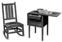 Craftsman Rocker and Sewing Table